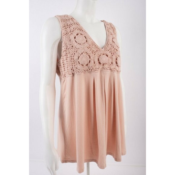 Boston Proper Womens Crochet Blouse Shirt Top L - Picture 5 of 6